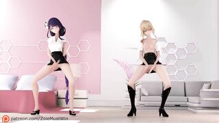 0213 -【R18-MMD】Genshin Impact 原神 Raiden Shogun & Jean - Chocolate Cream