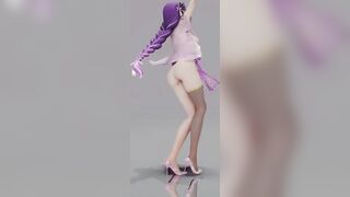 0200 -【R18-MMD】Ginhaha -Genshin Impact 原神 Raiden Shogun 雷电将军 - 桃源恋歌