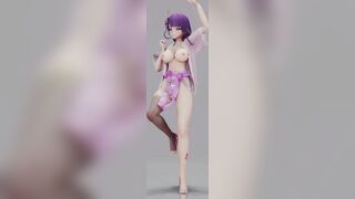 0200 -【R18-MMD】Ginhaha -Genshin Impact 原神 Raiden Shogun 雷电将军 - 桃源恋歌