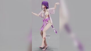 0200 -【R18-MMD】Ginhaha -Genshin Impact 原神 Raiden Shogun 雷电将军 - 桃源恋歌