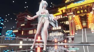 0199 -【R18-MMD】Volcaloid Foxy Haku 弱音 - 醉花荫