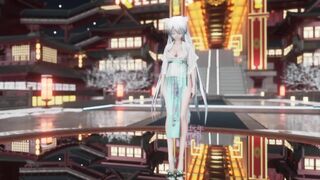 0199 -【R18-MMD】Volcaloid Foxy Haku 弱音 - 醉花荫