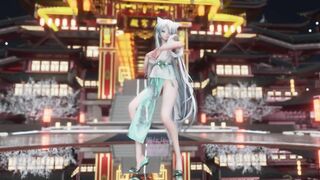0199 -【R18-MMD】Volcaloid Foxy Haku 弱音 - 醉花荫