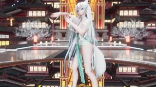 0199 -【R18-MMD】Volcaloid Foxy Haku 弱音 - 醉花荫