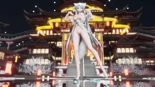 0199 -【R18-MMD】Volcaloid Foxy Haku 弱音 - 醉花荫