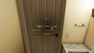 House Party - Gameplay Ashley sucks me in the toilet and I cum on her chest