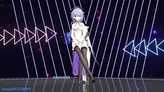 0241 -【R18-MMD】Genshin Impact 原神 Raiden Shogun + Ningguang + Ganyu - Wave