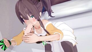 Natsuiro Matsuri just has flirting sex