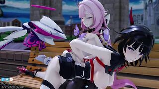 0354 -【R18-MMD】AKT - Honkai Impact 3rd 崩坏三 Raiden Mei x Elysia