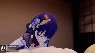 0347 -【R-18 MMD】AKT - Genshin Impact Aether choose Raiden Shogun Ei (ending 1)