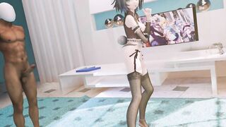 0326 -【R18-MMD】 Vocaloid luo Tianyi 洛天依 - Good night kiss