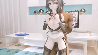 0326 -【R18-MMD】 Vocaloid luo Tianyi 洛天依 - Good night kiss