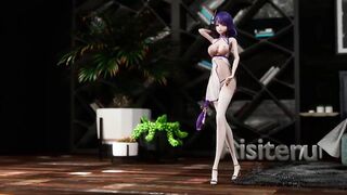 0313 -【R18-MMD】Genshin Impact 原神 Raiden Shogun 雷电将军 - Shake it