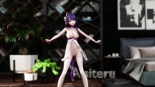 0313 -【R18-MMD】Genshin Impact 原神 Raiden Shogun 雷电将军 - Shake it