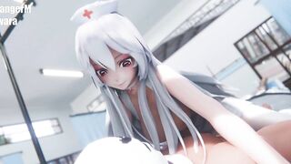 0373 -【r-18 MMD】HAKU 弱音 as a Hospital Nurse