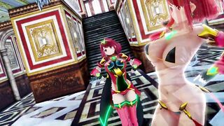 0365 -【R-18 MMD】Xenoblade chronicle Pyra and mythra Seal of Lust (segs+dance)