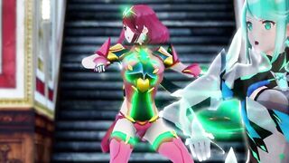 0365 -【R-18 MMD】Xenoblade chronicle Pyra and mythra Seal of Lust (segs+dance)