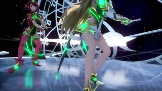 0365 -【R-18 MMD】Xenoblade chronicle Pyra and mythra Seal of Lust (segs+dance)