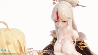 0352 -【R-18 MMD】AKT - Genshin Impact Short Compilation