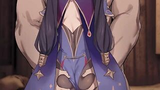 0344 -【R18-2D】Genshin Impact 原神 Mona's part time job