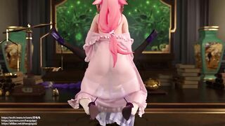 0341 -【R-18 MMD】HaoGuiGui - Genshin Impact 原神 Raiden Shogun Ei + Yae Miko 雷电将军 +八重神子