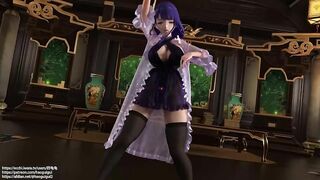 0341 -【R-18 MMD】HaoGuiGui - Genshin Impact 原神 Raiden Shogun Ei + Yae Miko 雷电将军 +八重神子