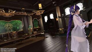 0341 -【R-18 MMD】HaoGuiGui - Genshin Impact 原神 Raiden Shogun Ei + Yae Miko 雷电将军 +八重神子