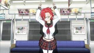 3D HENTAI Redhead schoolgirl gets fucked in the ass in a train car