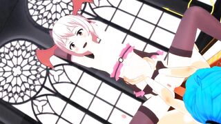 【SEX-MMD】Miku Fucks Succubus-Chan (Futanari)【R-18】