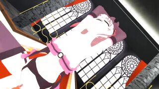 【SEX-MMD】Miku Fucks Succubus-Chan (Futanari)【R-18】