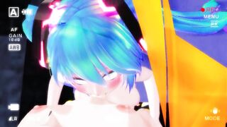 【SEX-MMD】MikuxRin - Blowjob [Futa]【R-18】