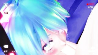 【SEX-MMD】MikuxRin - Blowjob [Futa]【R-18】