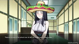 Hinata loves to lick Naruto's cock and drink his cum