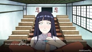 Hinata loves to lick Naruto's cock and drink his cum