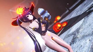 0434 -【R18-MMD-4K】Genshin Impact 原神Mona - Happy Halloween