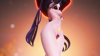 0434 -【R18-MMD-4K】Genshin Impact 原神Mona - Happy Halloween