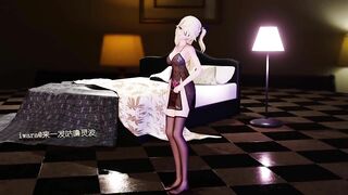 0433 -【R18-MMD-2K】Genshin Impact 原神Fischl 菲谢尔- Good night kiss