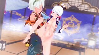 0430 - 【R-18 MMD】Genshin Impact Ayaka 神里绫华的艺术指导(watch with risk)