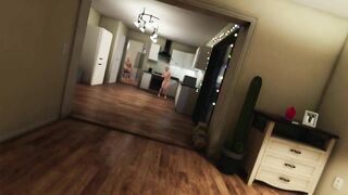 House Party - Gameplay Ashley Girl danced naked while I fucked her girlfriend in the living room