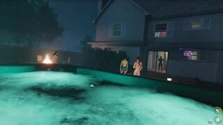 House Party - Gameplay Ashley sex in the gazebo on the street POV