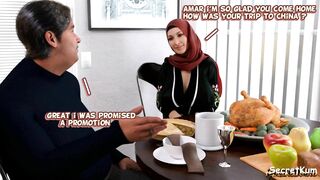 Hijab wearing Muslim Wife is Fucked by her 18yo Stepson behind her husbands back