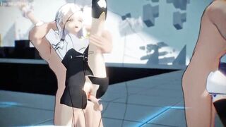 0431 -【R18-MMD-4K】Honkai Impact 3rd 崩坏三Mei senpai teaching Carole芽衣队长，你能再表演一下那个吗？