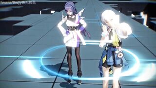 0431 -【R18-MMD-4K】Honkai Impact 3rd 崩坏三Mei senpai teaching Carole芽衣队长，你能再表演一下那个吗？
