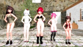 【MMD】Gentlemen dont miss all the changes (take off version)【R-18】