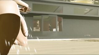 pervert spying a Gorgeous FUTA - Second life