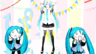 【MMD】Hatsune Miku V2 with Shredding Geigers cat【R-18】