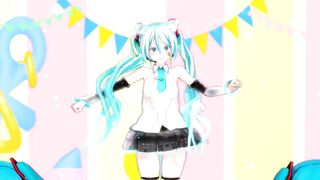【MMD】Hatsune Miku V2 with Shredding Geigers cat【R-18】