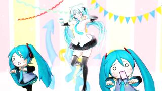 【MMD】Hatsune Miku V2 with Shredding Geigers cat【R-18】