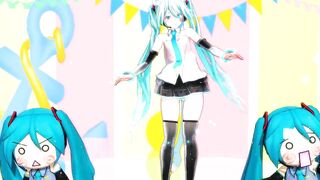 【MMD】Hatsune Miku V2 with Shredding Geigers cat【R-18】