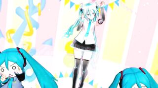 【MMD】Hatsune Miku V2 with Shredding Geigers cat【R-18】